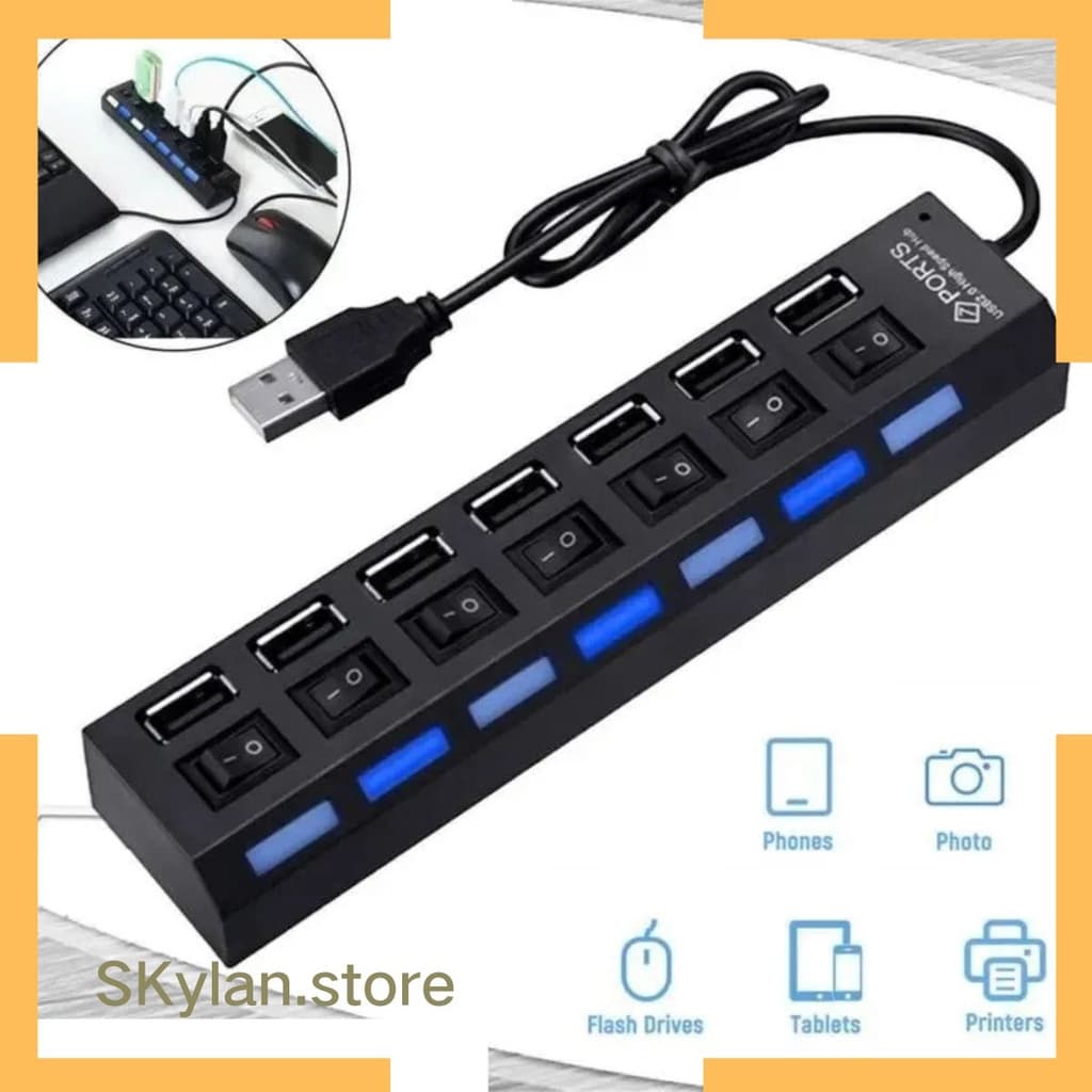 USB Adaptador USB Multi Portas Use Power Adapter Extensor USB 3.0 PC Acessórios para computador Switch USB para Laptop