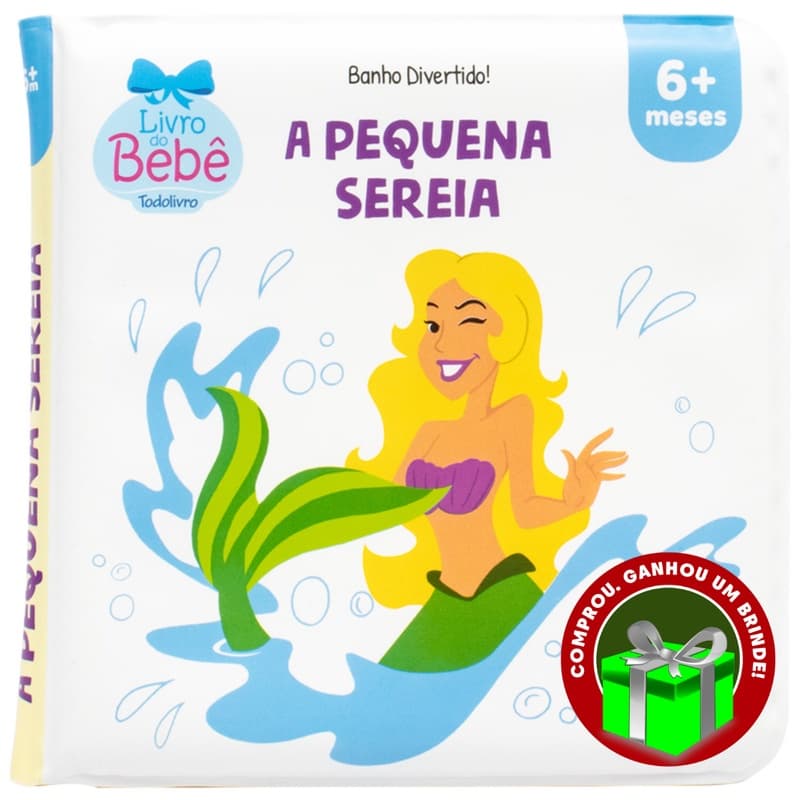 Livro Banho Divertido: A Pequena Sereia Todolivro Crianças Filhos Infantil Desenho