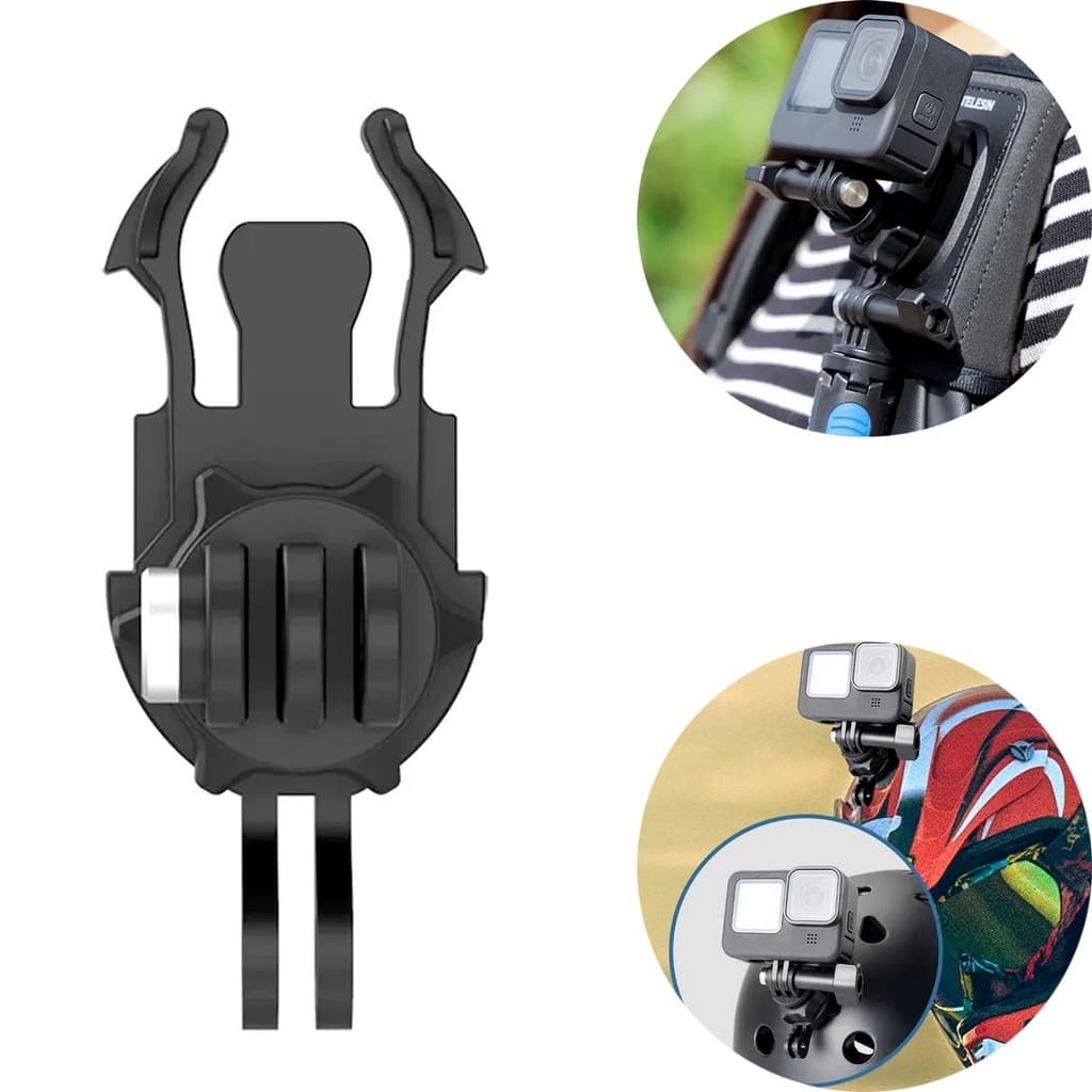 Suporte Montagem Dupla 360° para GoPro e Similares - Telesin