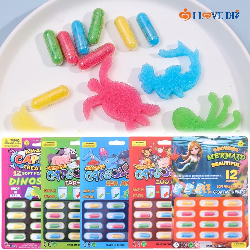 Brinquedos Engraçados De Cognição Para Bebês Educativos Infantis Cartoon Banho De Dinossauro Crescendo Água De Expansão Capsula