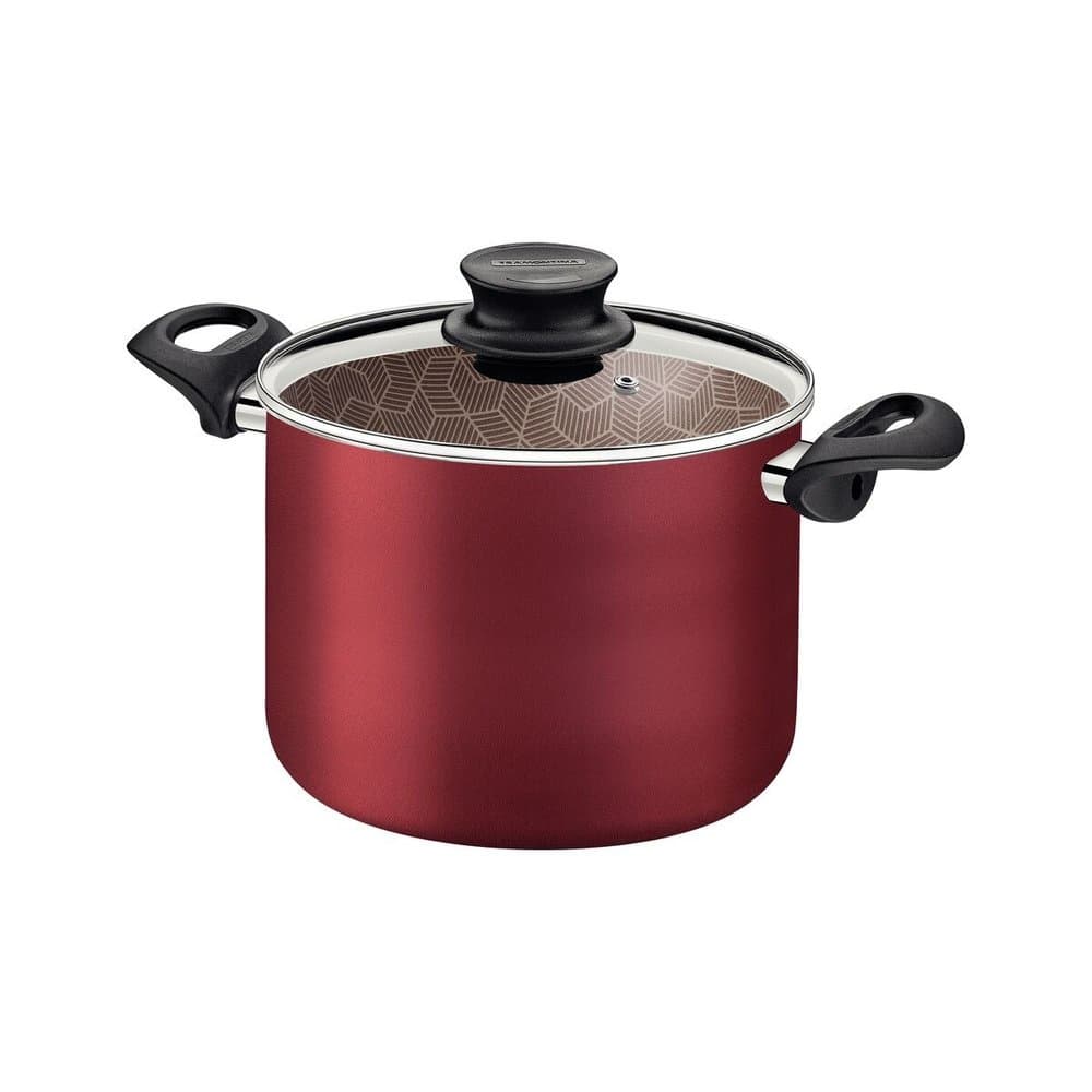 Caldeirão Tramontina Paris 20cm (4,2L) Tampa de Vidro Antiaderente - Casa dos Fogões