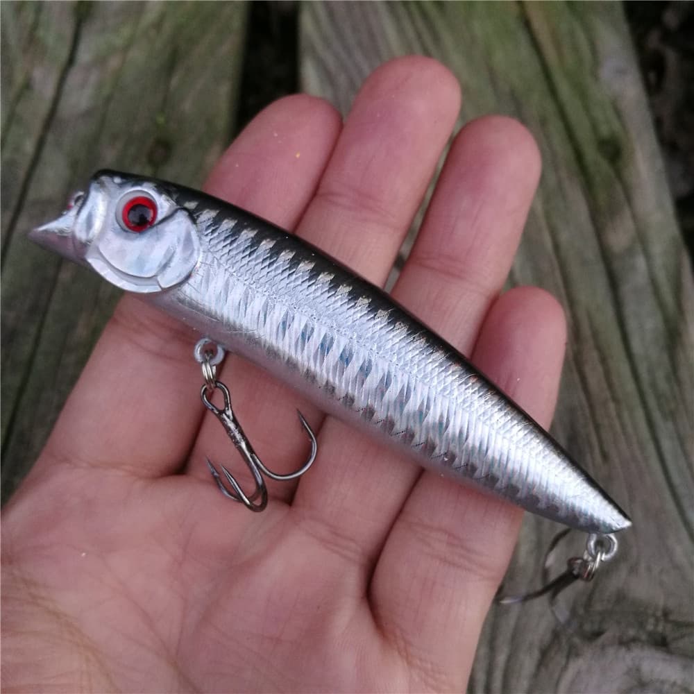 1pcs Iscas Artificiais De Pesca Com Superfície Popper 9,5cm 11,5g