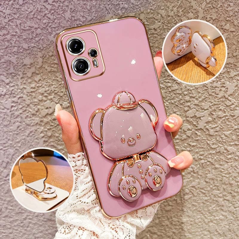 Capa De Telefone À Prova De Choque Para Motorola Moto G13 G23 G24 G84 G54 Bonito 3D Chapéu Bebê Urso Suporte Proteção Ca