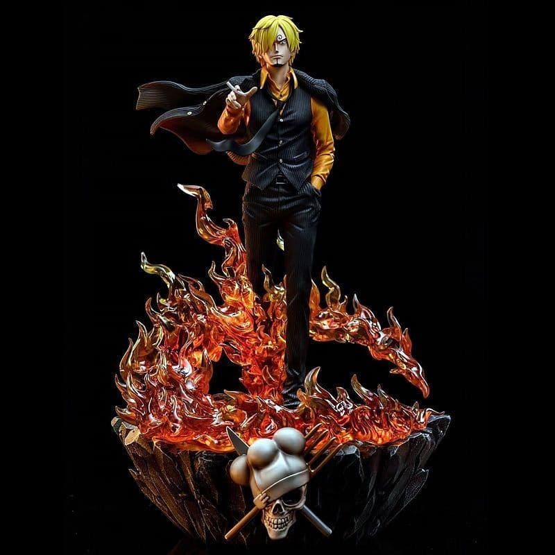 Figura de uma peça grande sangue quente Yamaji GK diabo pernas de vento pé preto Sanji decoração presente estátua modelo