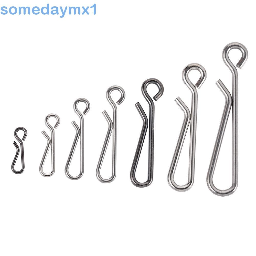 Conector SOMEDAYMX1 Acessórios De Pesca Em Aço Inoxidável 100Pcs Linha De Suspensão Rápida Giro De Arame