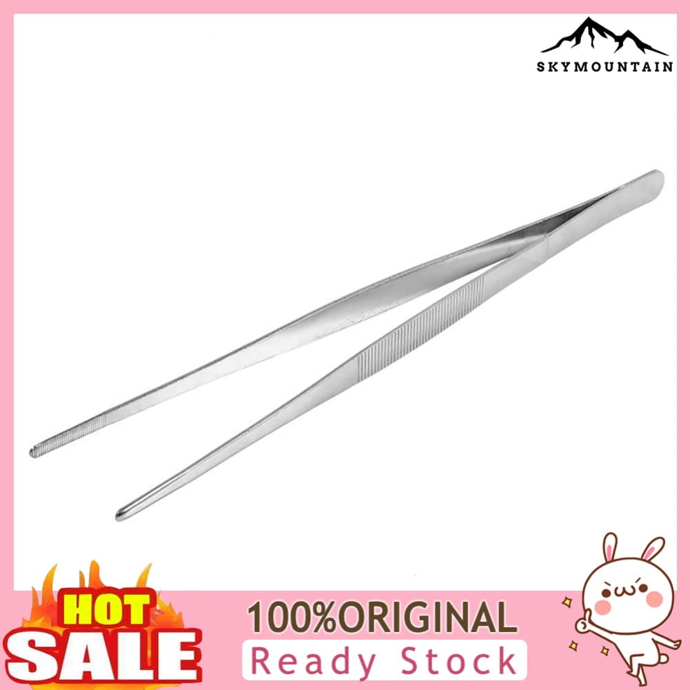 [SKI] Pinça Dentada 16/20/25/30cm De Aço Inoxidável Pinças Longas Para Churrasqueiras