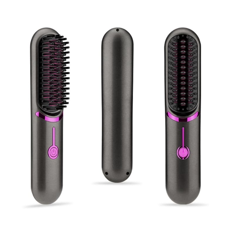 UKI Escova Alisadora De Cabelo Sem Fio Portátil De Alisamento Pente De Viagem Alisador Feminino Leve Recarregável