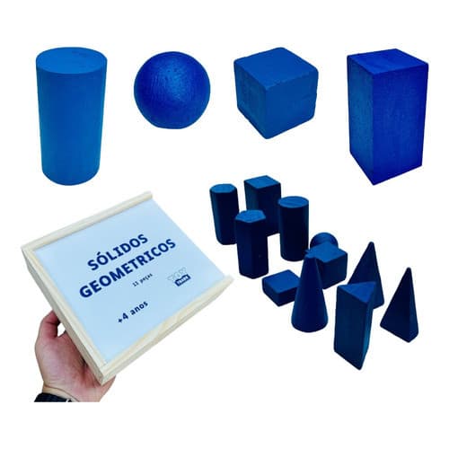 Brinquedo Pedagógico Sólidos Geométricos 11 Peças Educativos TOY TRADE