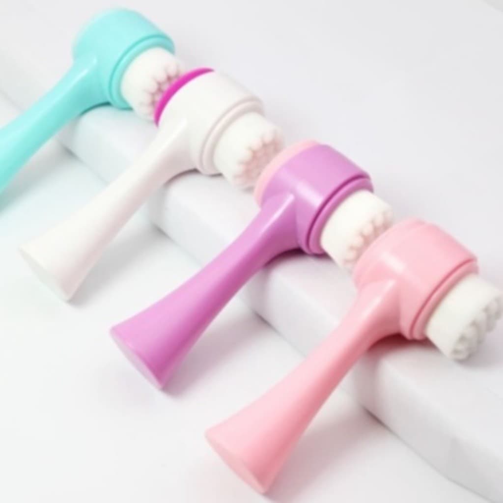 Escova para limpeza facial 2 Em 1 Esponja massageadora limpeza de pele