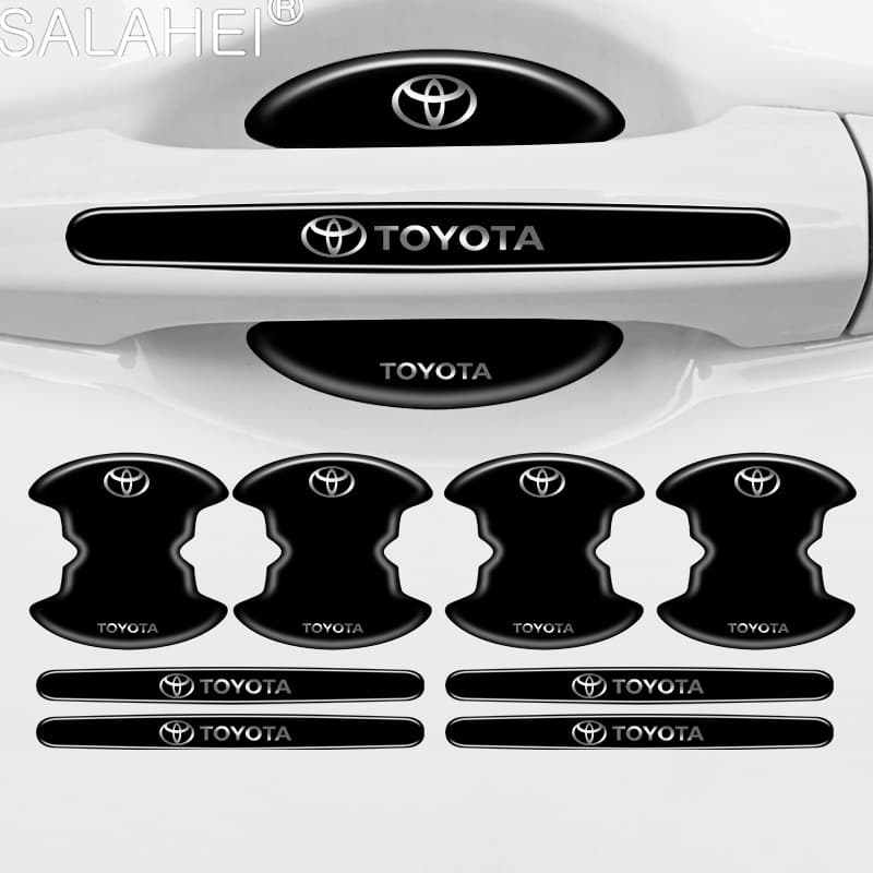 8pcs Porta Do Carro Adesivos Protetores Contra Arranhões Toyota Prius Corolla Rav4 Yaris Verso Camry Hilux Auris