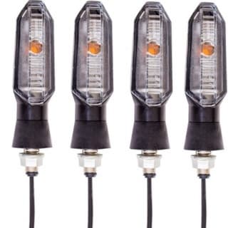 Kit 4 Piscas Led Moto Universal Seta Esportiva Fazer Hornet XJ6 CB300 Titan Fan XRE Lander