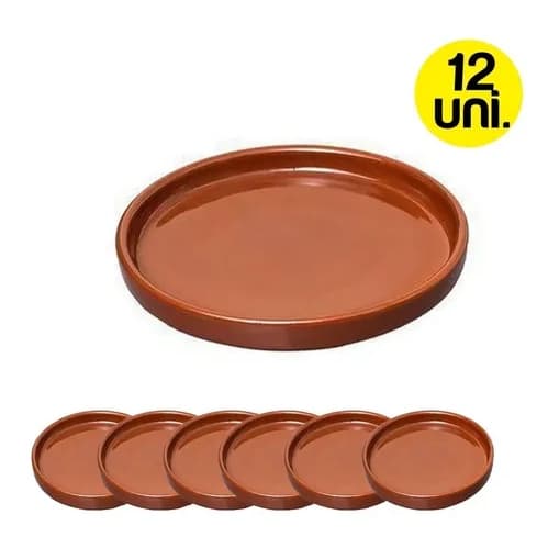 Kit Com 12 Pratos De Barro 13 Cm Barro Motta
