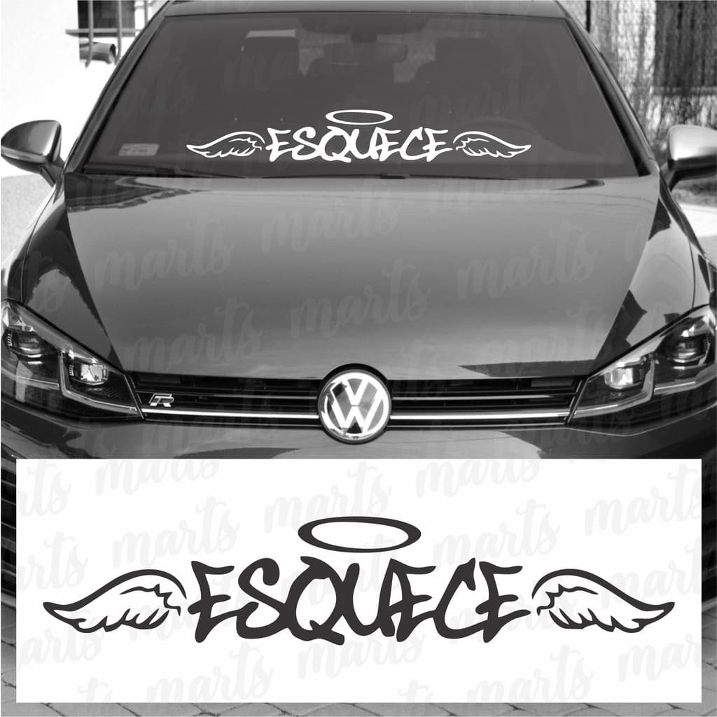 Adesivo Carro Esquece Asas do MC Kevin Para Brisa Automotivo