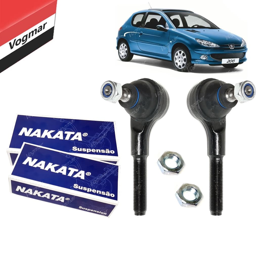 Par Terminal direcao Peugeot 206 1999/2010
