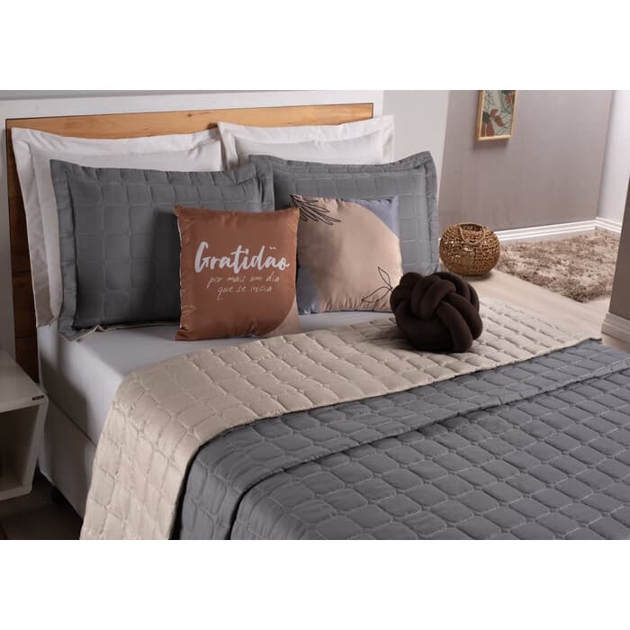 Kit Cobre Leito Dupla Face Paris Cama King 08 Peças Cores Disponíveis