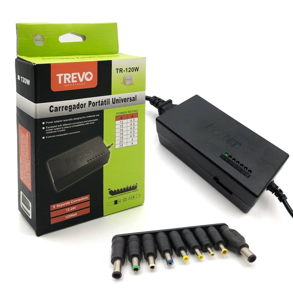 Fonte Carregador Universal Notebook Laptop computador 12v a 24v 10 Plug