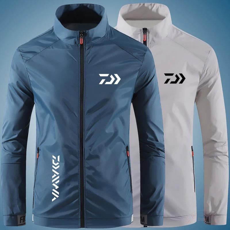 Daiwa Camisa De Pesca Para Esportes Ao Ar Livre Summer Thin Standing Collar Breathable Windbreaker Casaco