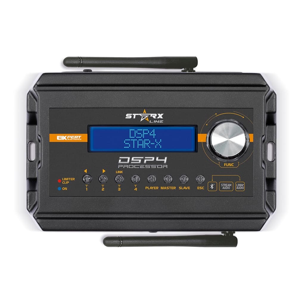 Processador Áudio Automotivo Expert DSP4 Starx 4 Canais Bluetooth Equalizador 11 Bandas Função Roteamento