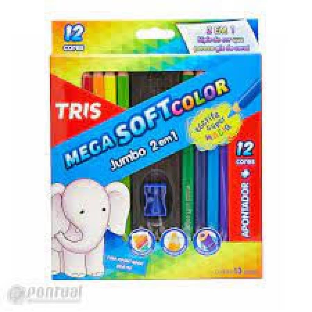 LAPIS COR MEGA SOFT JUMB 12COR APONTCJTO