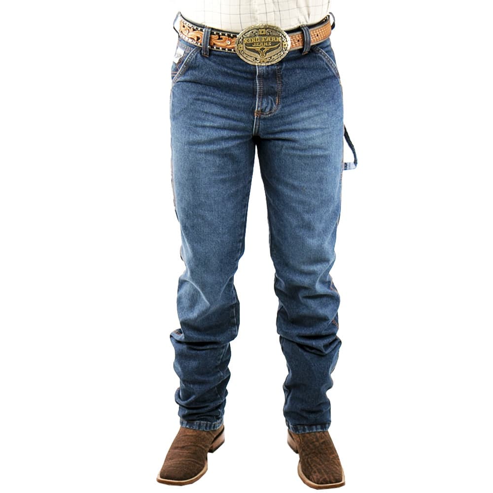 Calça Carpinteira King Farm Balão Blue | Estilo Masculino Country Autêntico