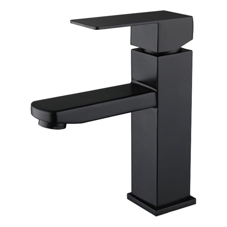 Torneira Banheiro Inox Preta Lavabo Misturador Monocomando