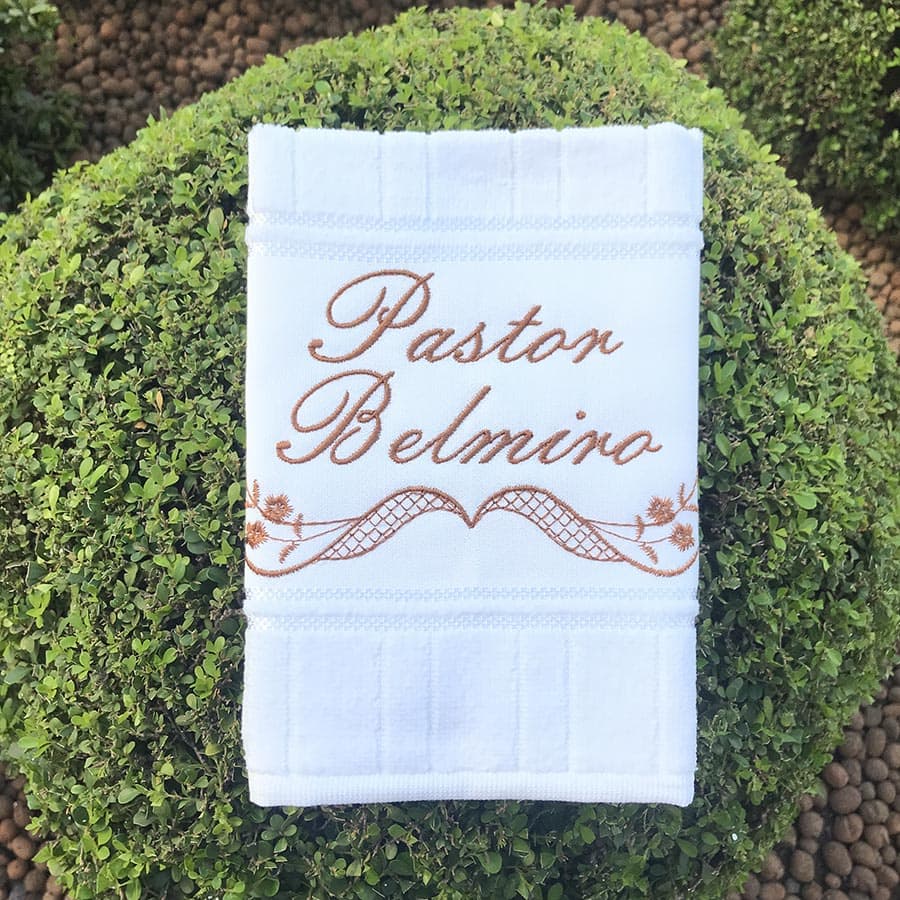 Toalha de Mão Bordada Igreja Pastor/Pastora Dohler
