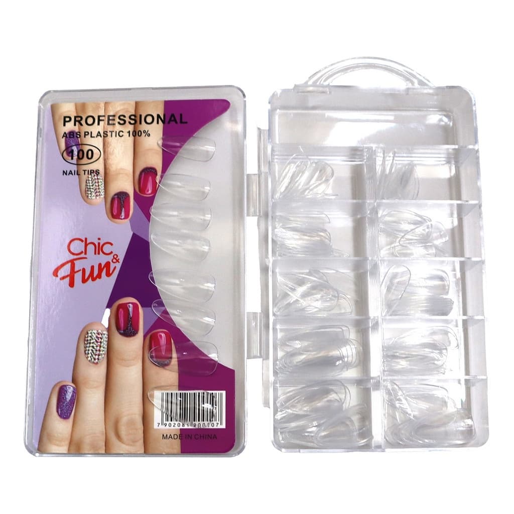 100un Unha Tips Curva Stiletto Unha De Gato Unhas Posticas