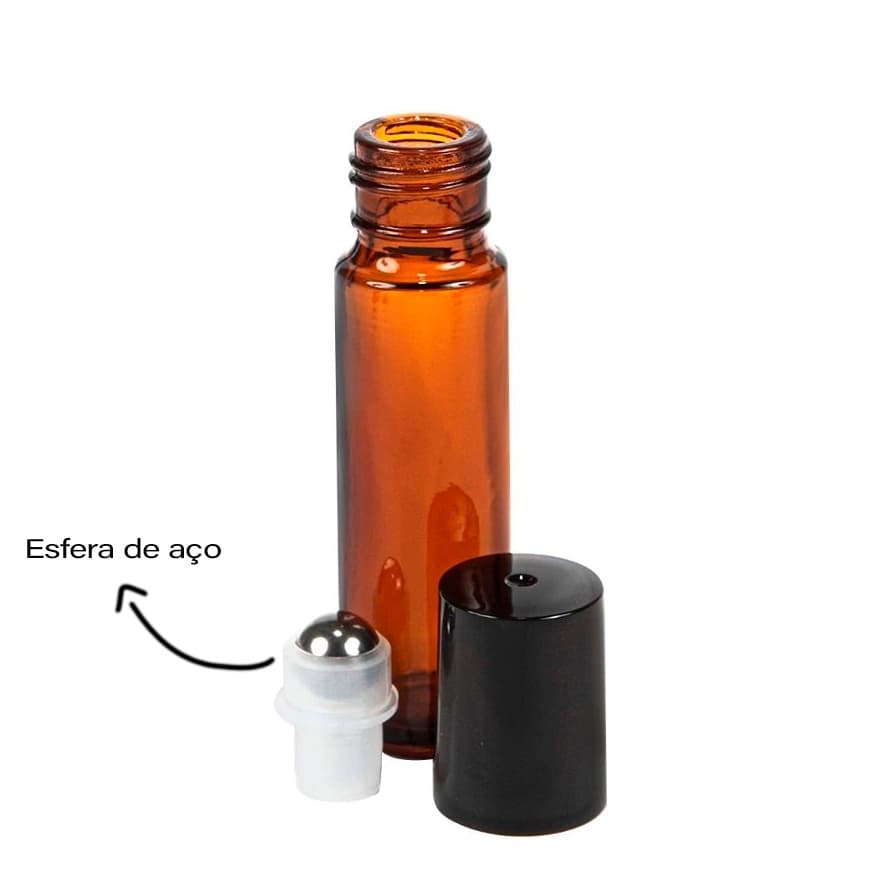 Frasco vidro rollon 10ml Premium (vidro grosso)