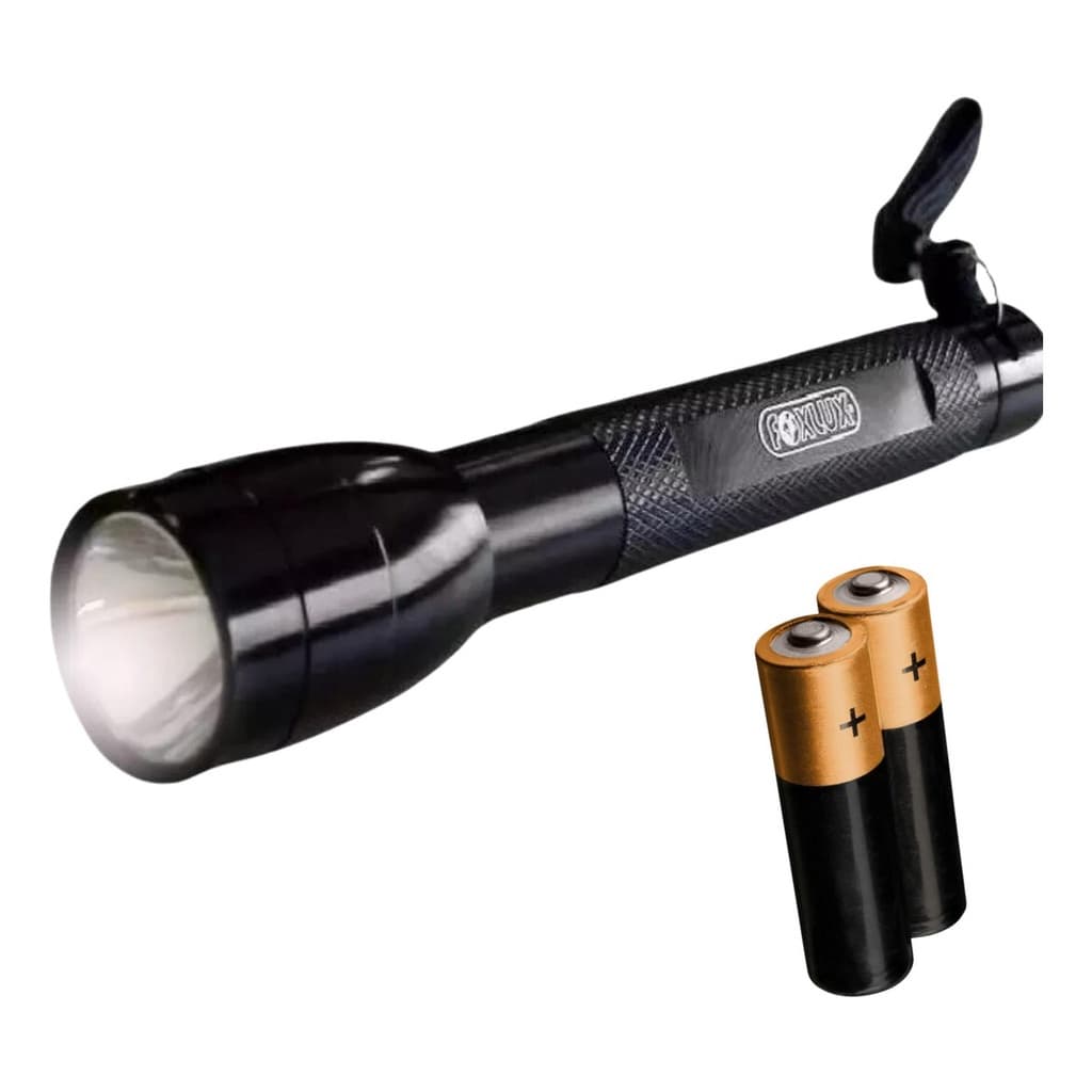 Lanterna Alumínio 1 Led Mini Foxlux + 2 Pilhas