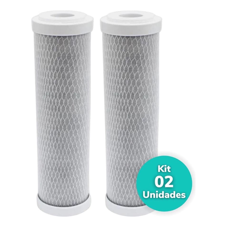 Refil Filtro Carvão Ativado Carbon Block 10 X 2,5 2 Unidades