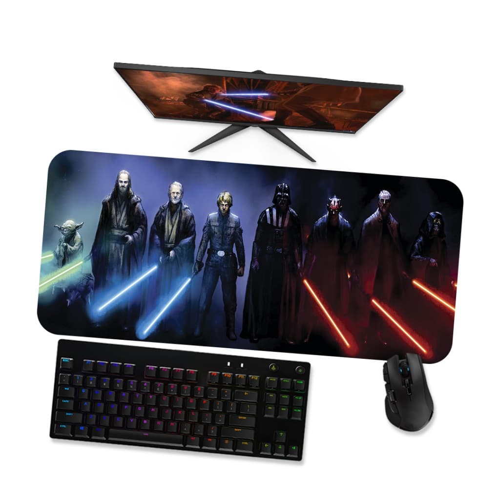 Mouse Pad Gamer Grande Star Wars Jedi Vs Sith 1 90x40 80x40 60x40 70x30 45x40