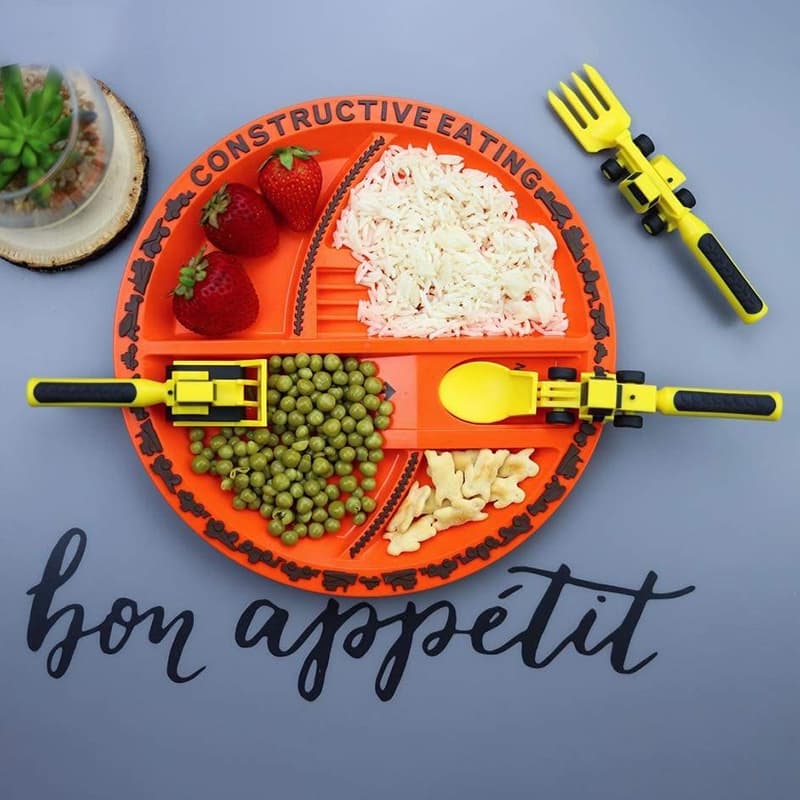 Dinossauro Construtivo Infantil Comedor De Placas E Utensílios Folclóricos De Mesa Placemats Conjunto De Jantar Prato Para Bebês Infantis