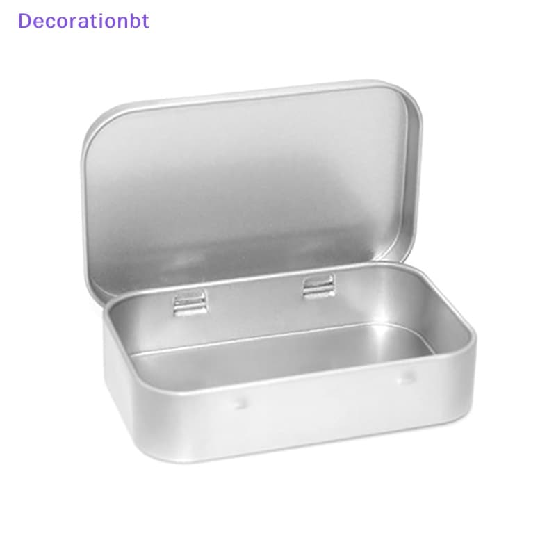 Decorationbt Metal Retangular Vazio Caixa De Lata Folha De Flandres Empurrar Doces Pílula Casos Caixas Jar Recipientes A