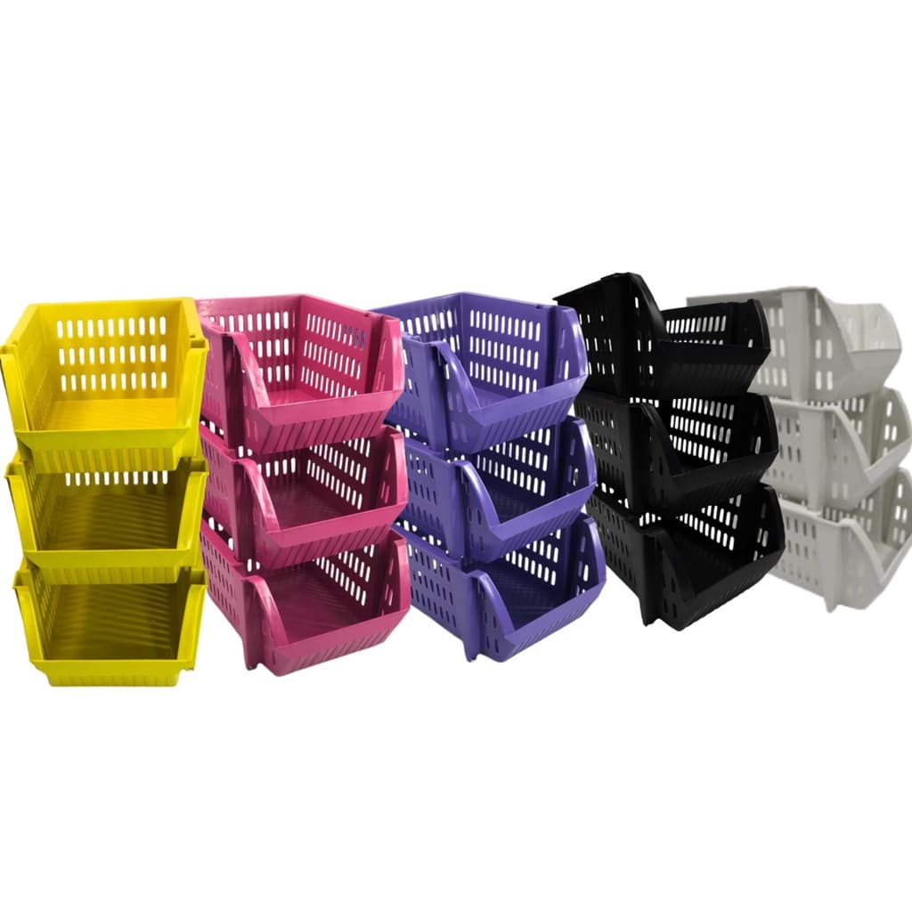 Kit 10 Cestos Mini Organizador Empilhável