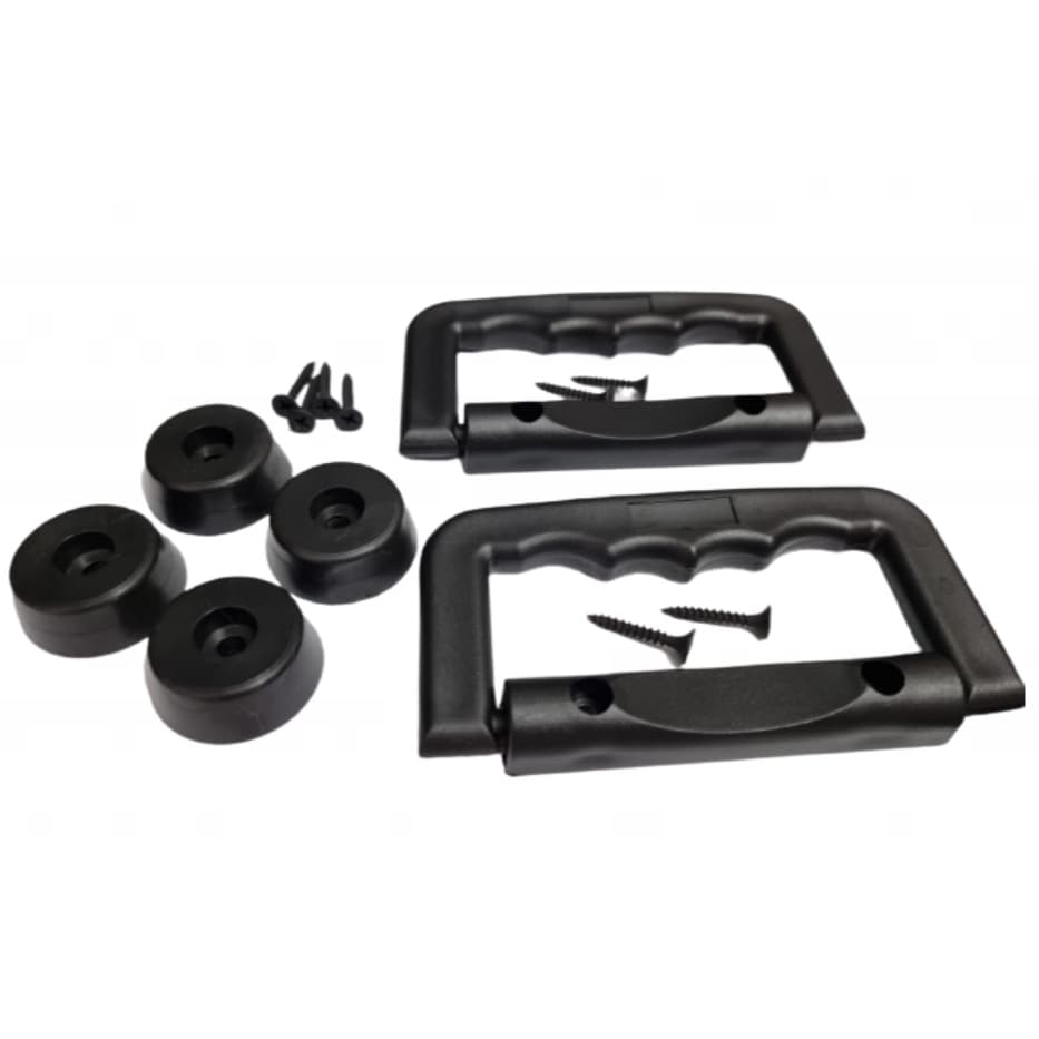 Kit 2 Alça Articulada + 4 Pés emborrachado p Caixa de Som