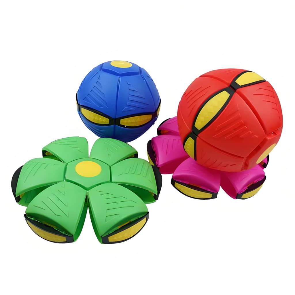 Brinquedo Bola Mágica Voadora Para Pet e Crianças Disco Frisbee Ball Colorido Com Led