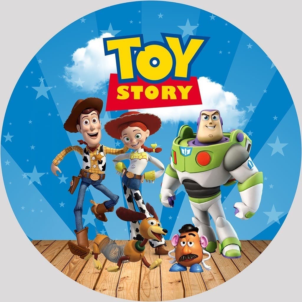 Painel Redondo Tecido Sublimado com/elástico Toy Story 02 MEDIDA 50X50