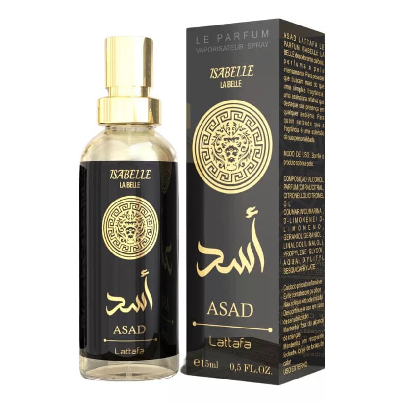 Perfume Arabe Asad Lattafa 15ml Importado Unissex Perfumado