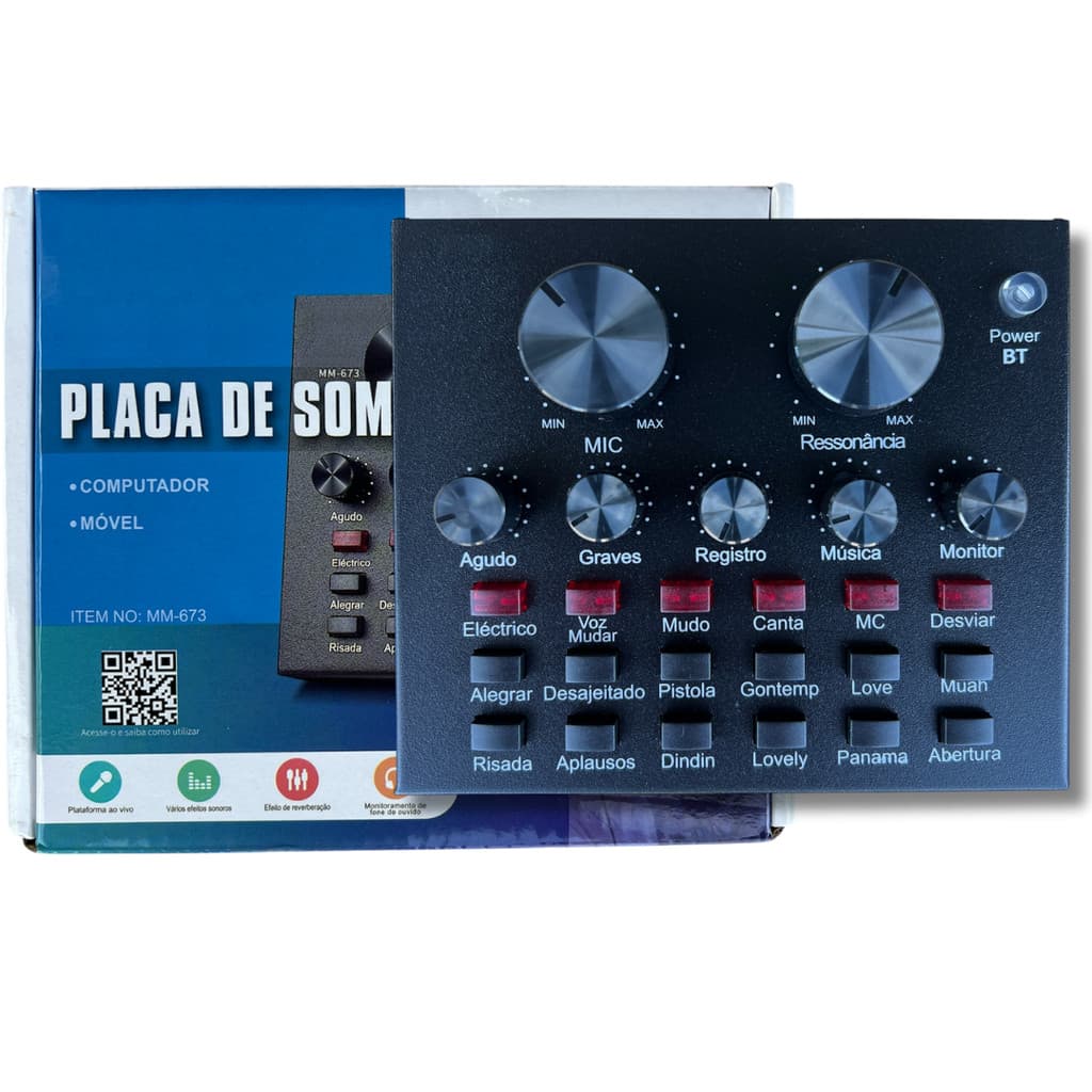 Mesa De Som V8 Áudio Smart Conjunto Interface Externa Live