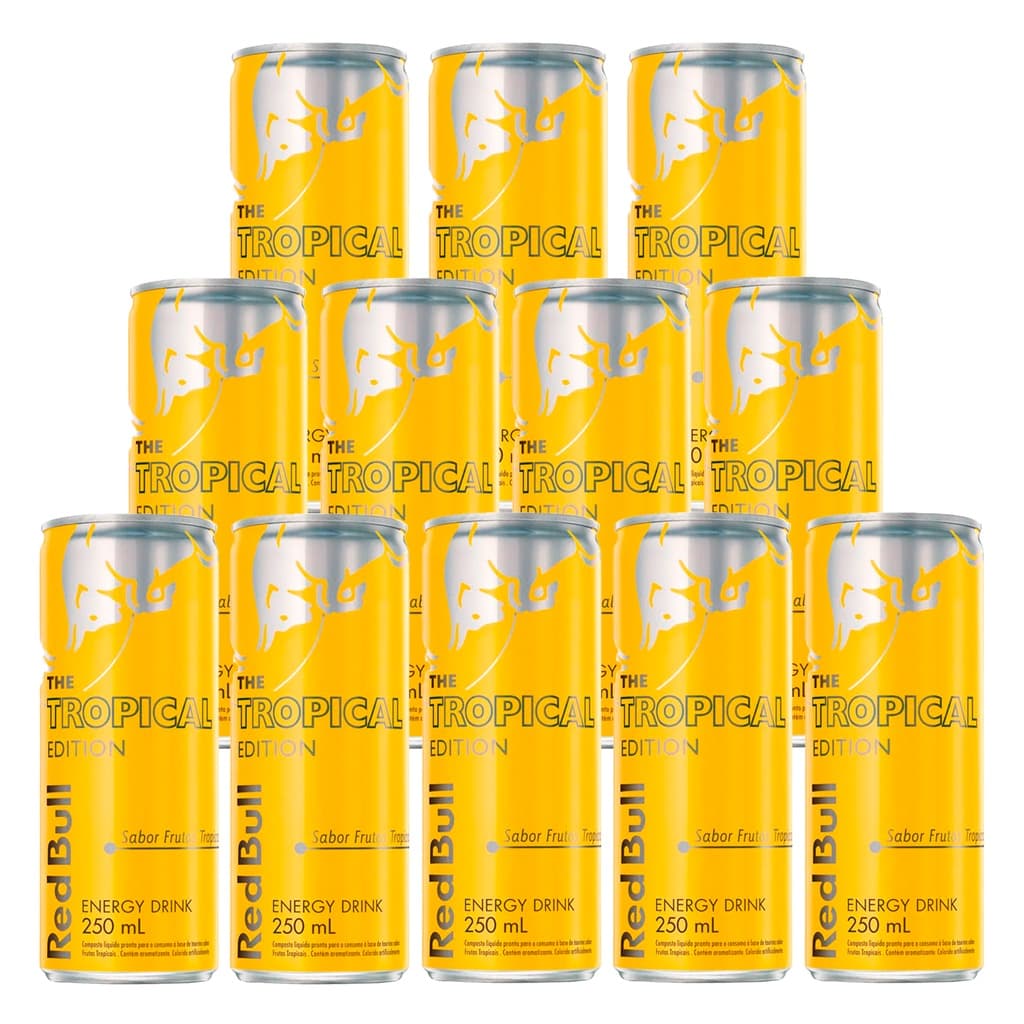 Energético Red Bull Tropical Lata 250ml 12 Unidades