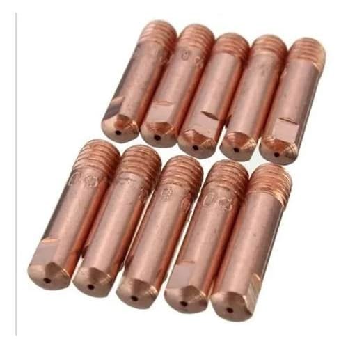 Bico Contato 0.8mm M6 Tocha Solda Mig - Mig Sem Gás C/ 10 Pç