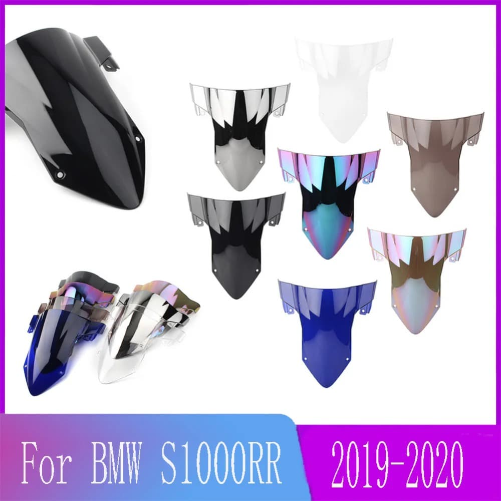 Pára-Brisas Para BMW S1000RR S1000 S 1000 RR 2019 2020 2021 2022 Acessórios Motocicletas Com Dupla Bolha De Ar Defletor De Carenagem
