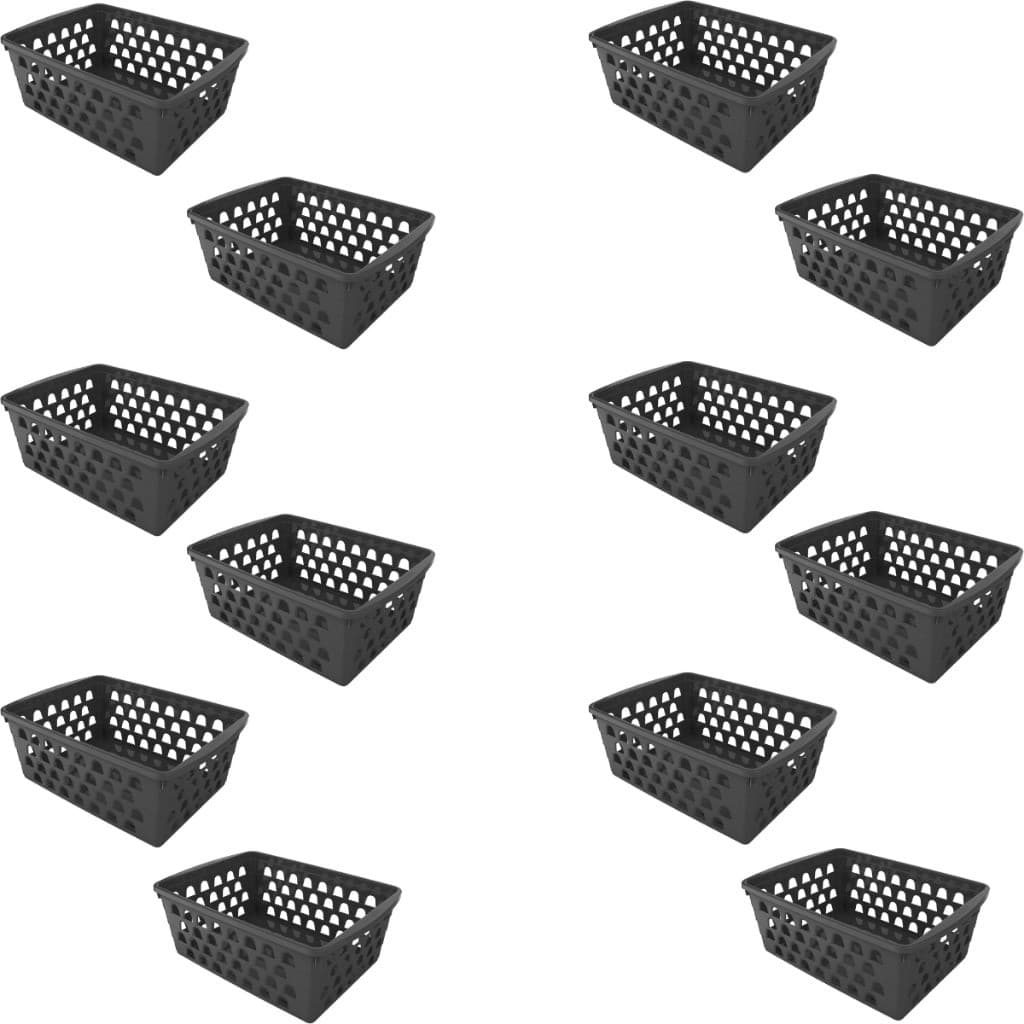 Kit 12 Cestos Organizadores Multiuso 16x13cm para Gaveta e Cômoda