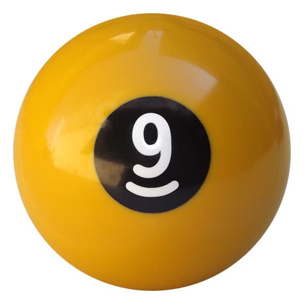 Bola de Bilhar Avulsa Numerada 50 mm Nº 09 Amarela