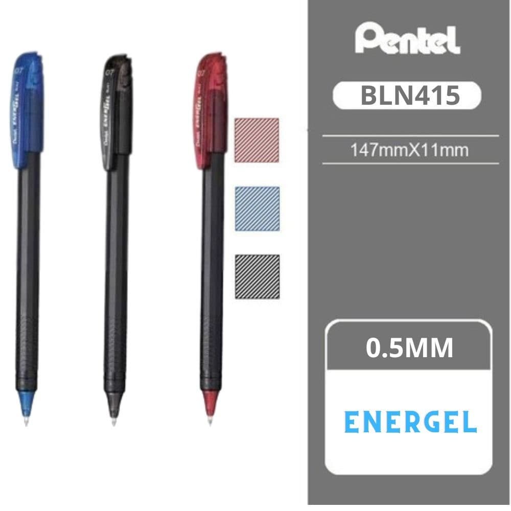 Caneta Gel PENTEL EnerGel Makkuro 0.5 mm