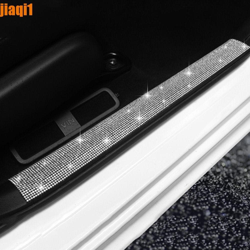 JIAQI1 Protetor De Borda De Porta Bling Faixa De Proteção Anti Arranhões 1 Peça Strass Adesivo De Soleira De Carro