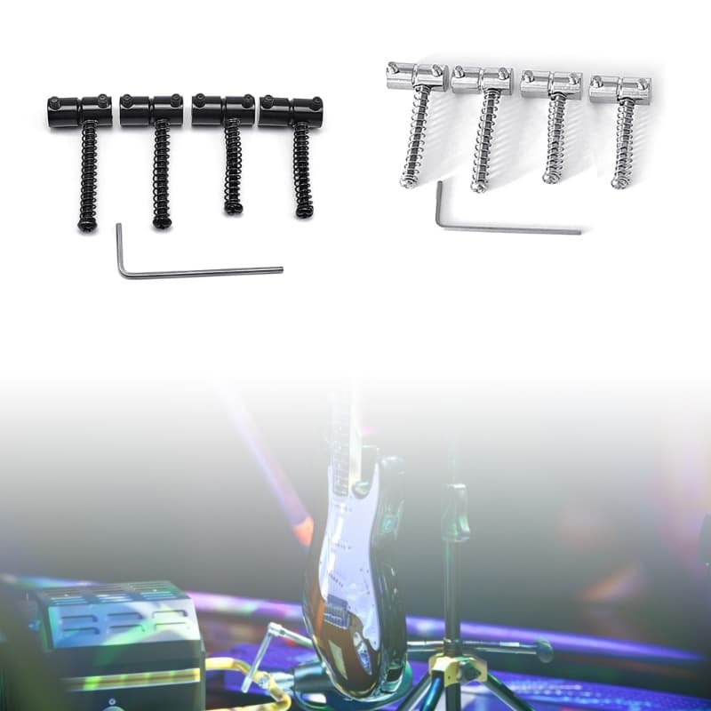 Estone Baixo Ponte Placa Corda Bloco Instrumento Guitarra Elétrica Acessórios Substituição Parafusos Chave
