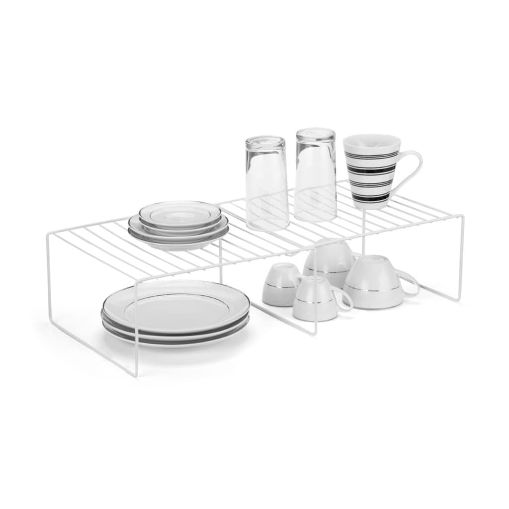 Prateleira Extensível Branca Organizador De Cozinha Armário