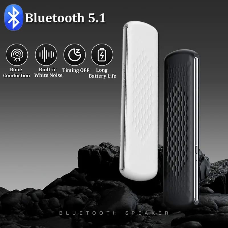 Caixa de Som Bluetooth Portátil com Condução Óssea, Barra de Som Estéreo Sem Fio, Caixa de Música para Colocar Sob a Alm