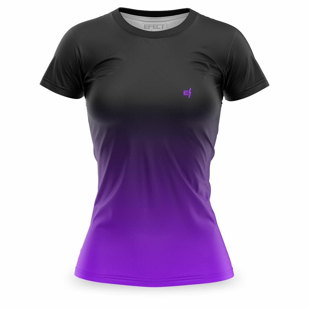 Blusa Feminina Fitness Academia Camisa Caminhada Degrade Camiseta Treino Protecao UV50